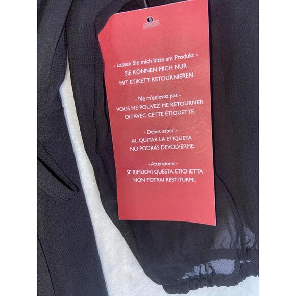 TRUTH & FABLE 188942 Womens Avery Chiffon 3/4 Sleeve Wrap Dress Black Size Large - Picture 3 of 11